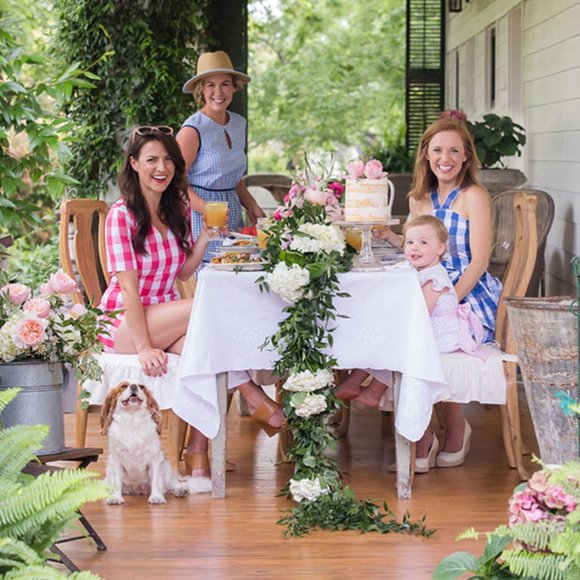 Draper James Pink and White Checkered Romper - Picture 6 of 6